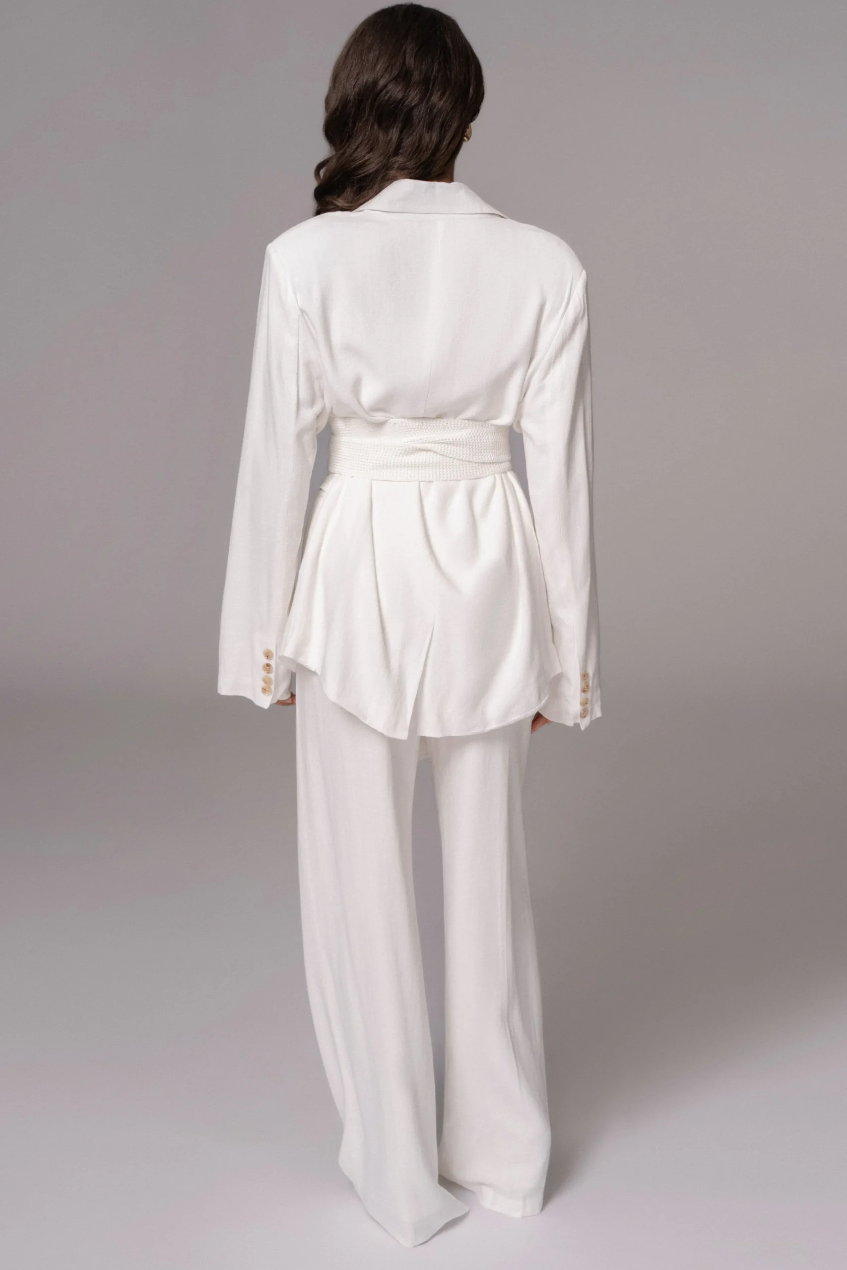 JLUXLABEL Ivory Lagos Knit Belt
