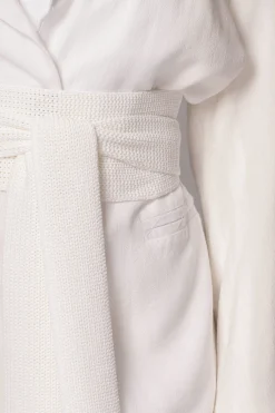 JLUXLABEL Ivory Lagos Knit Belt