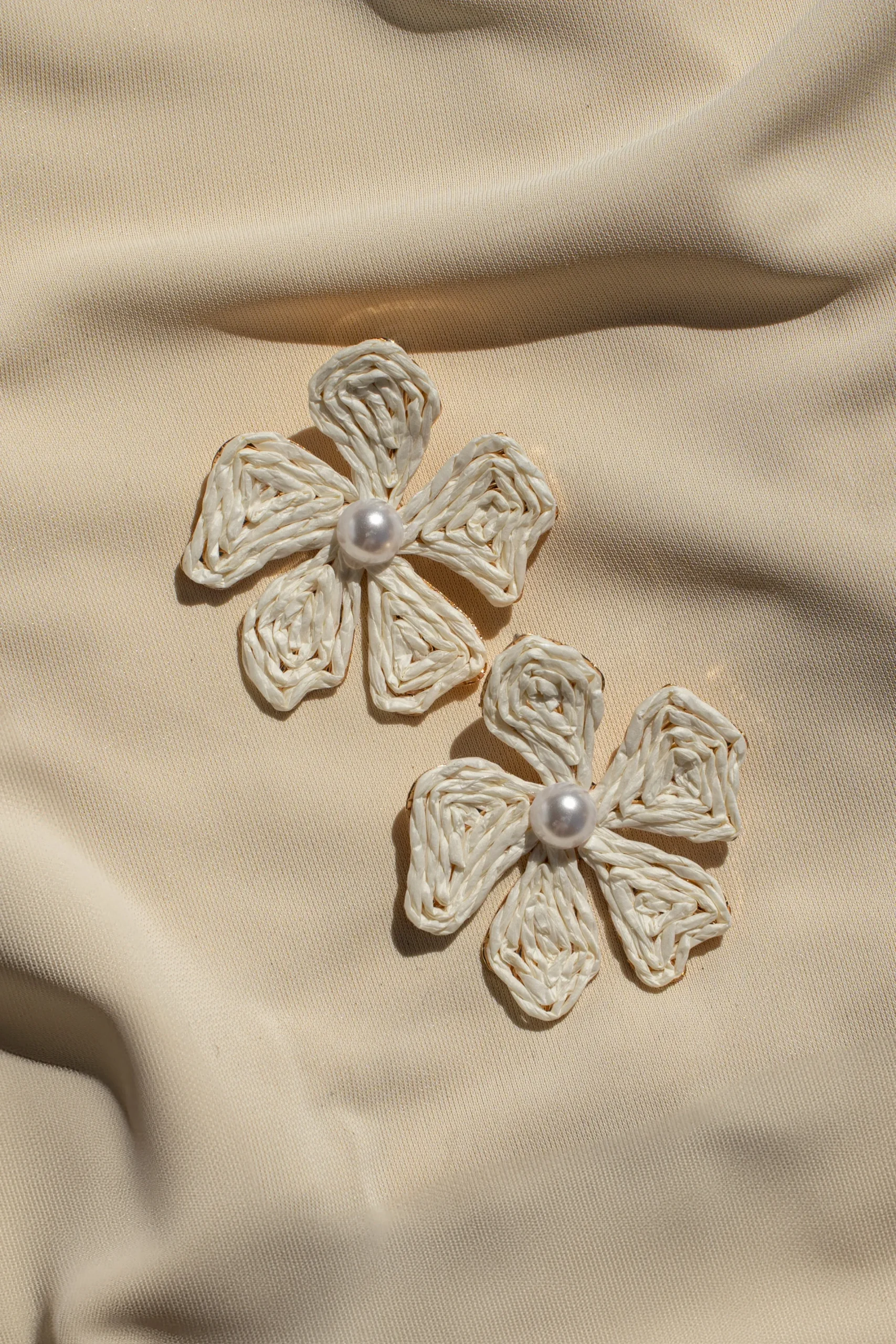 JLUXLABEL Ivory Lexa Flower Earrings