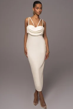 JLUXLABEL Ivory Linen Visions Of You Dress