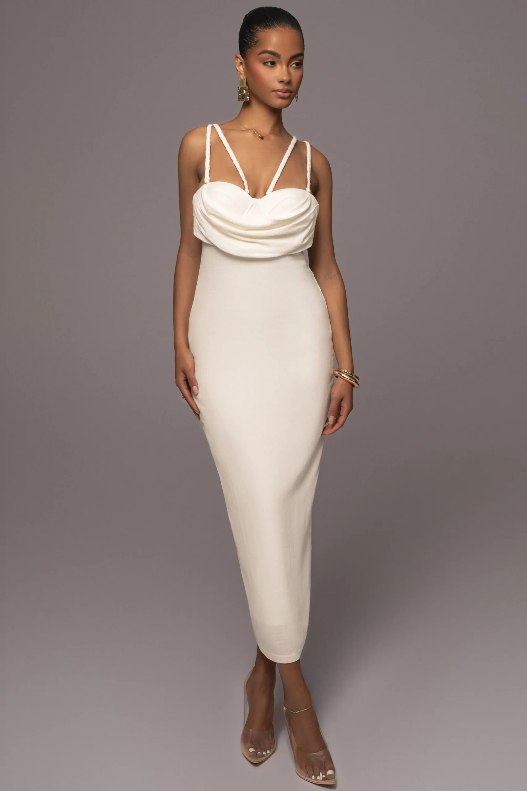 JLUXLABEL Ivory Linen Visions Of You Dress