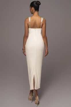 JLUXLABEL Ivory Linen Visions Of You Dress