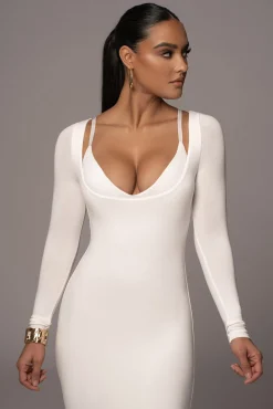 JLUXLABEL Ivory Made You Look Maxi Dress