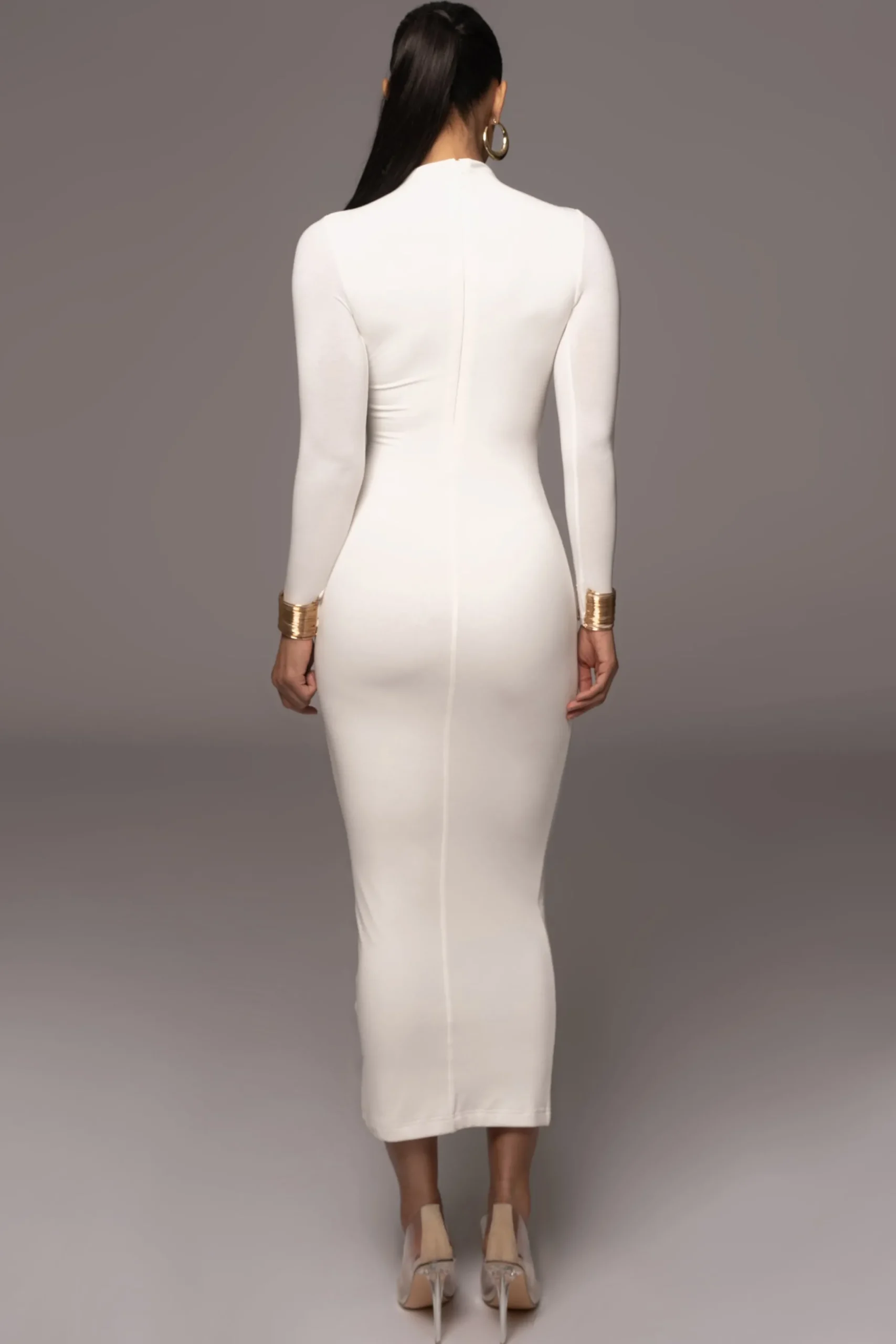 JLUXLABEL Ivory Made You Look Maxi Dress