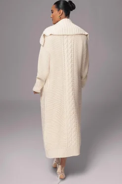 JLUXLABEL Ivory Malinda Sweater Knit Cardigan
