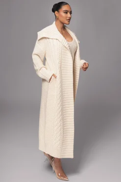 JLUXLABEL Ivory Malinda Sweater Knit Cardigan