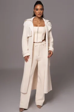JLUXLABEL Ivory Maxinne Knit Coat