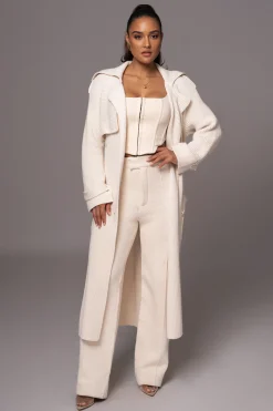 JLUXLABEL Ivory Maxinne Knit Coat