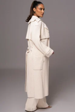 JLUXLABEL Ivory Maxinne Knit Coat