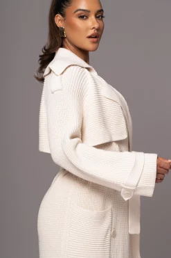 JLUXLABEL Ivory Maxinne Knit Coat
