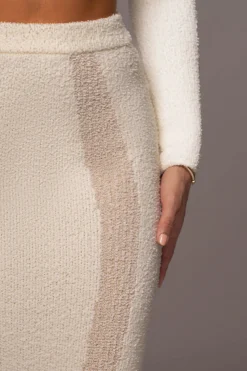 JLUXLABEL Ivory Moments Sweater Knit Skirt Set