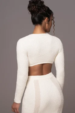 JLUXLABEL Ivory Moments Sweater Knit Skirt Set