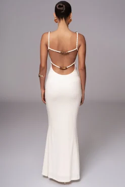 JLUXLABEL Ivory Nautical Escape Maxi Dress