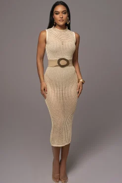 JLUXLABEL Ivory Pacific Tides Crochet Maxi Dress