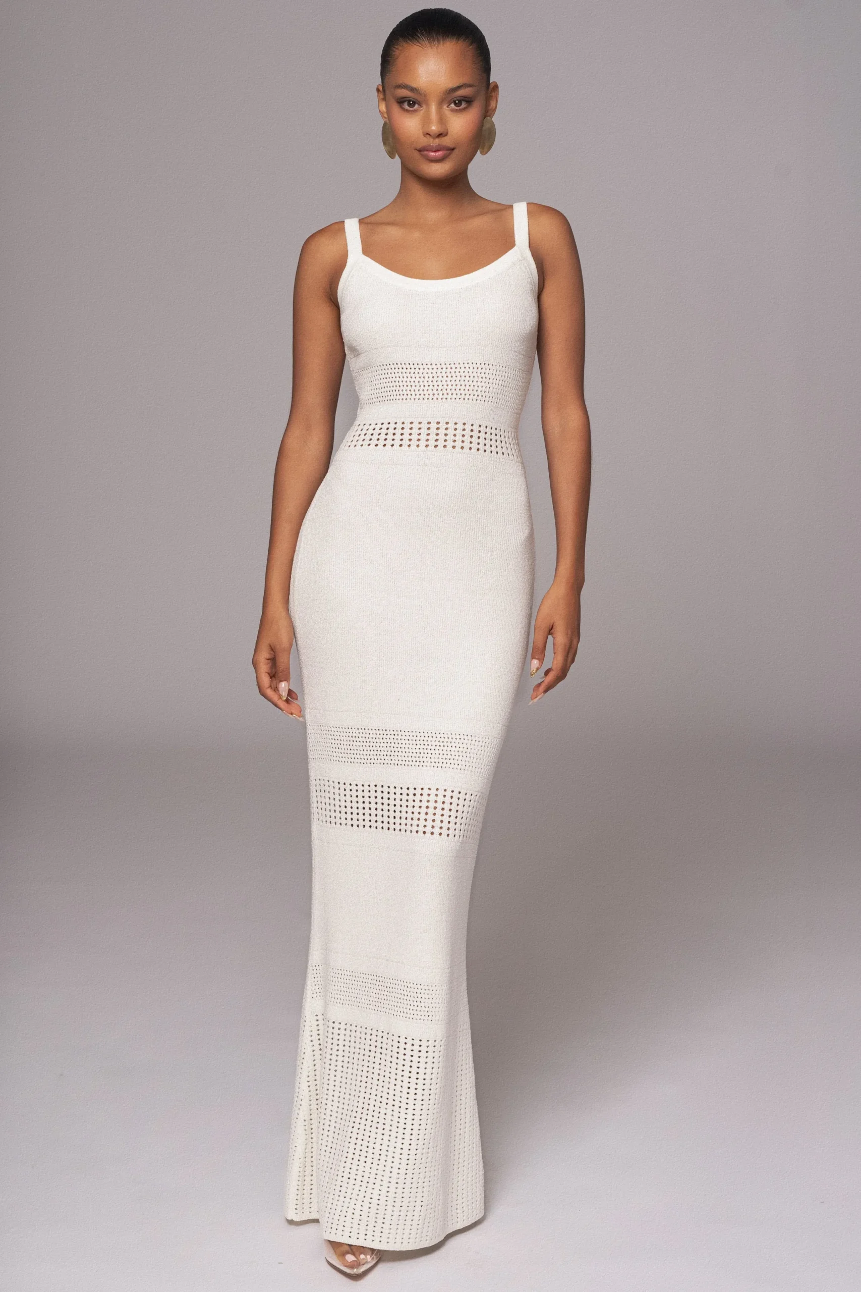 JLUXLABEL Ivory Palm Springs Knit Maxi Dress