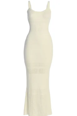 JLUXLABEL Ivory Palm Springs Knit Maxi Dress