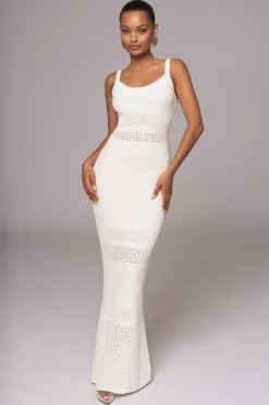 JLUXLABEL Ivory Palm Springs Knit Maxi Dress