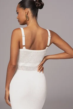 JLUXLABEL Ivory Palm Springs Knit Maxi Dress