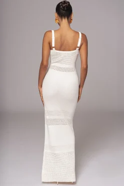 JLUXLABEL Ivory Palm Springs Knit Maxi Dress
