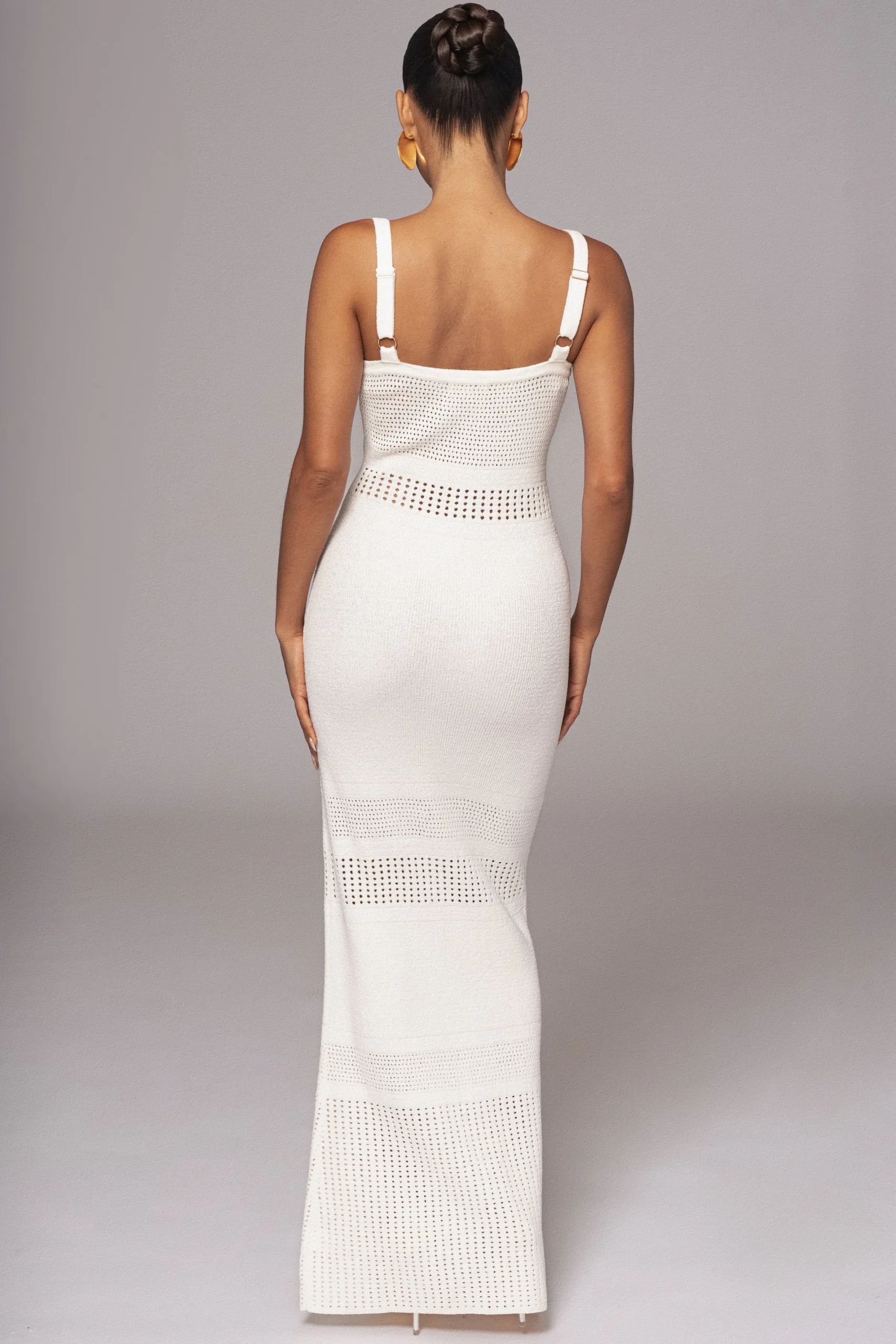JLUXLABEL Ivory Palm Springs Knit Maxi Dress