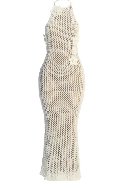 JLUXLABEL Ivory Paradise Crochet Maxi Dress