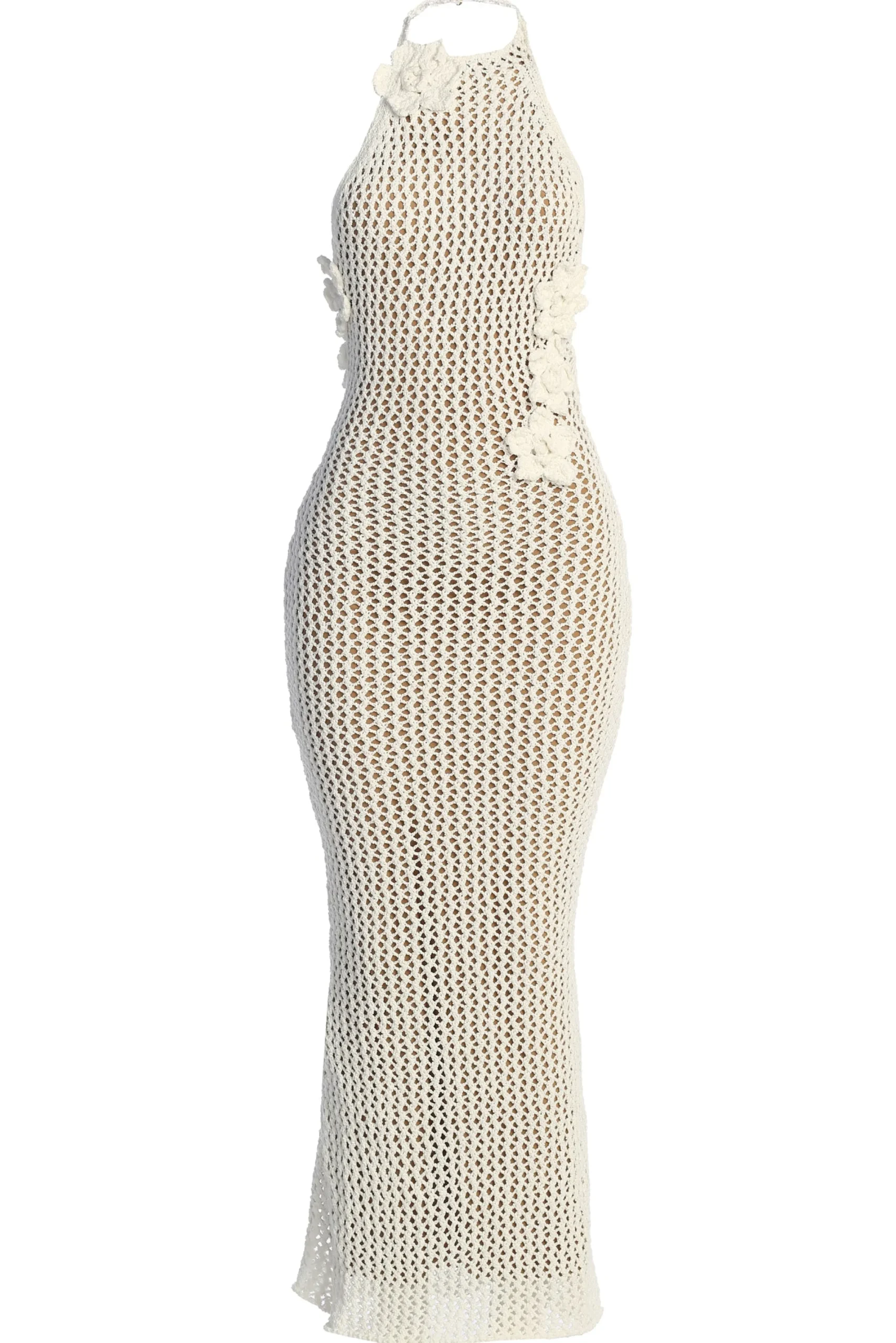 JLUXLABEL Ivory Paradise Crochet Maxi Dress