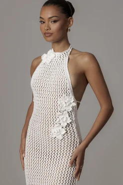 JLUXLABEL Ivory Paradise Crochet Maxi Dress