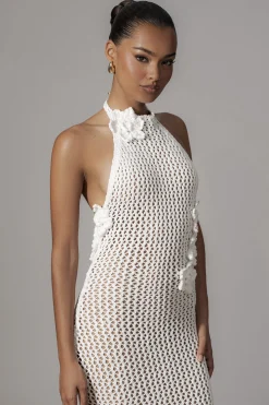 JLUXLABEL Ivory Paradise Crochet Maxi Dress