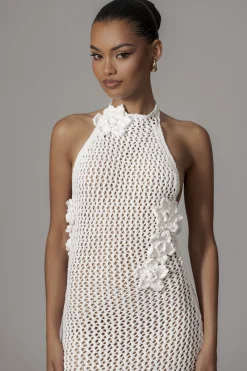 JLUXLABEL Ivory Paradise Crochet Maxi Dress