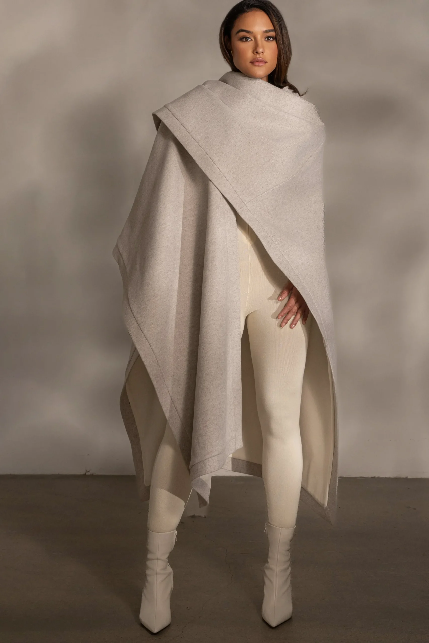 JLUXLABEL Ivory Park City Reversible Shawl