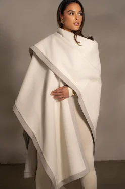 JLUXLABEL Ivory Park City Reversible Shawl