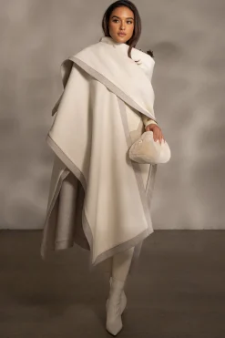 JLUXLABEL Ivory Park City Reversible Shawl
