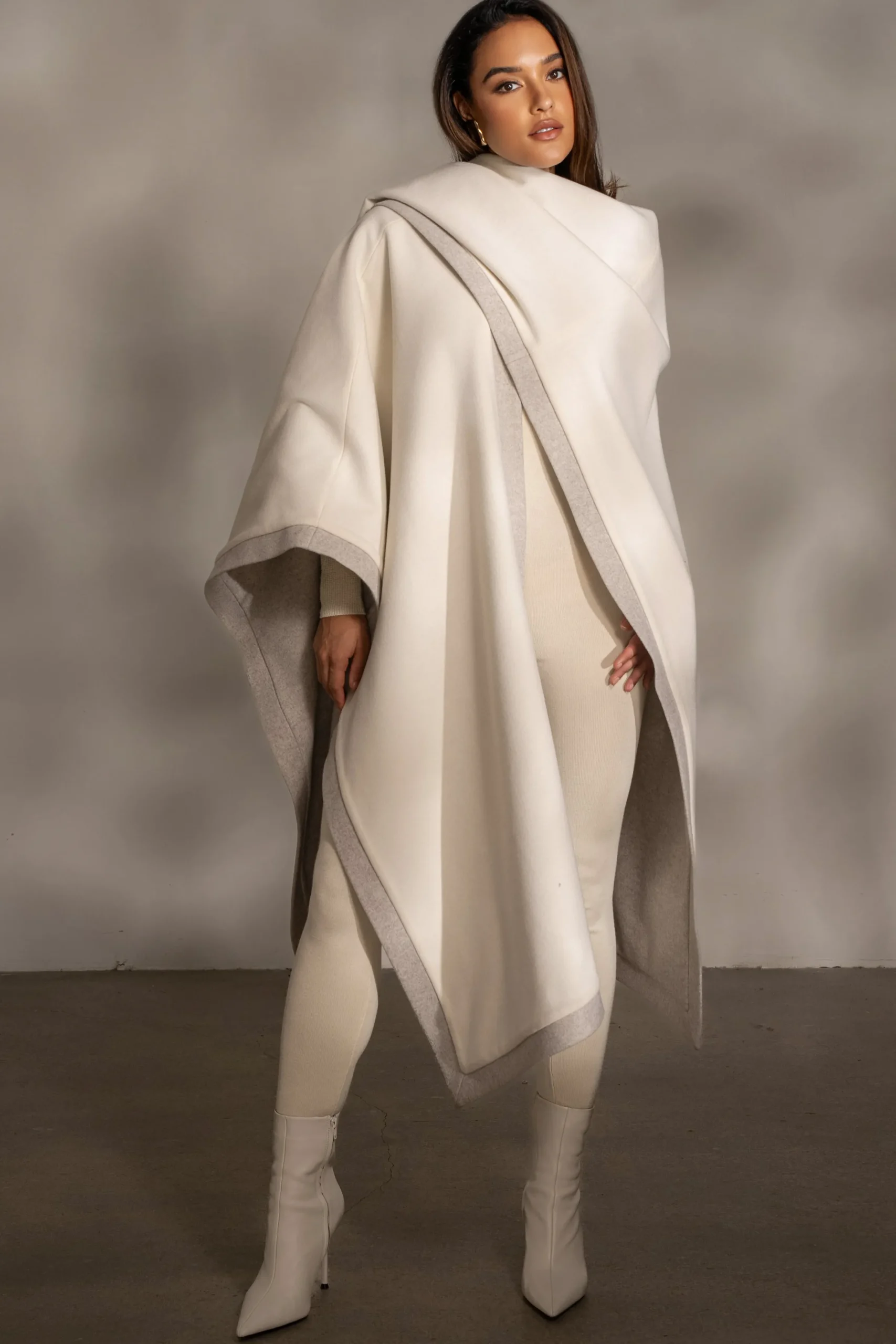JLUXLABEL Ivory Park City Reversible Shawl