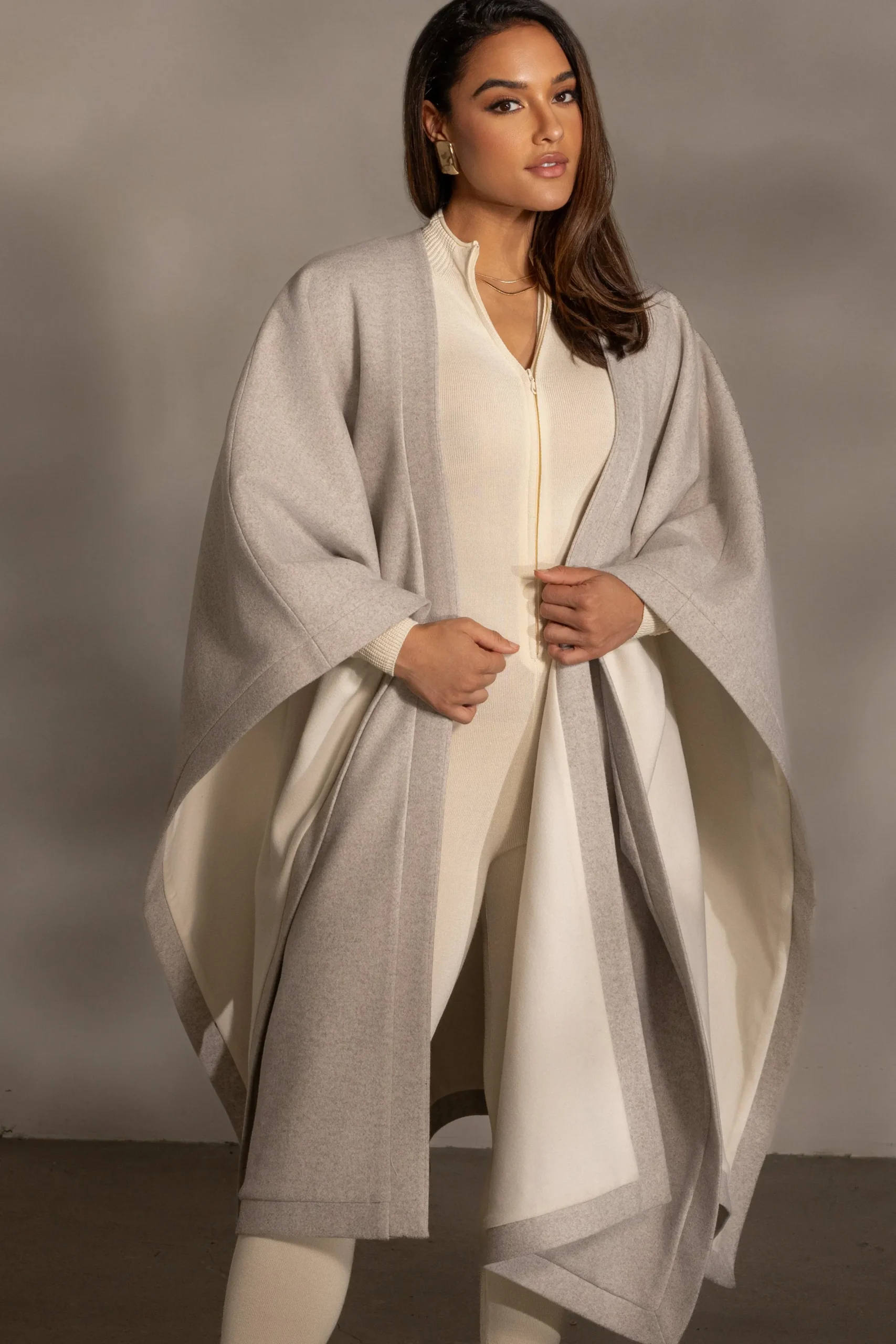 JLUXLABEL Ivory Park City Reversible Shawl
