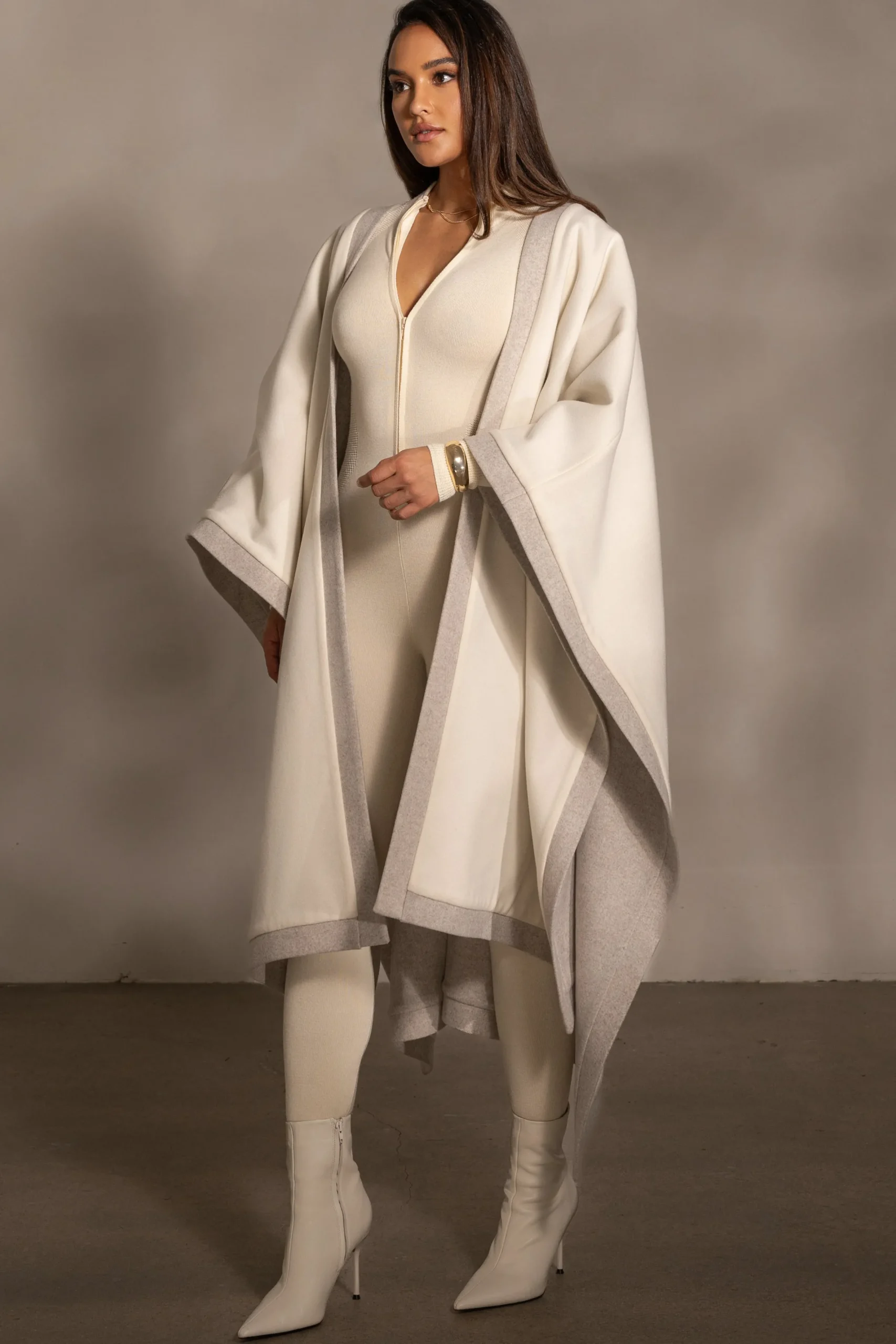 JLUXLABEL Ivory Park City Reversible Shawl