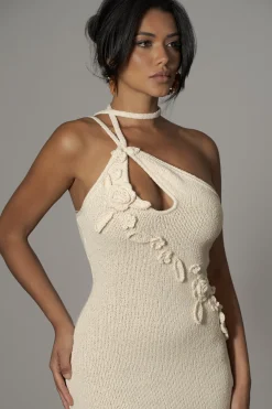 JLUXLABEL Ivory Sea Soul Midi Dress