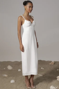 JLUXLABEL Ivory Secret Hideout Linen Dress