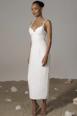 JLUXLABEL Ivory Secret Hideout Linen Dress