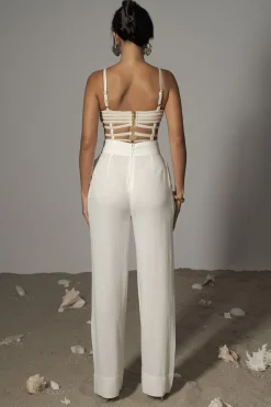 JLUXLABEL Ivory Serenity Bay Top