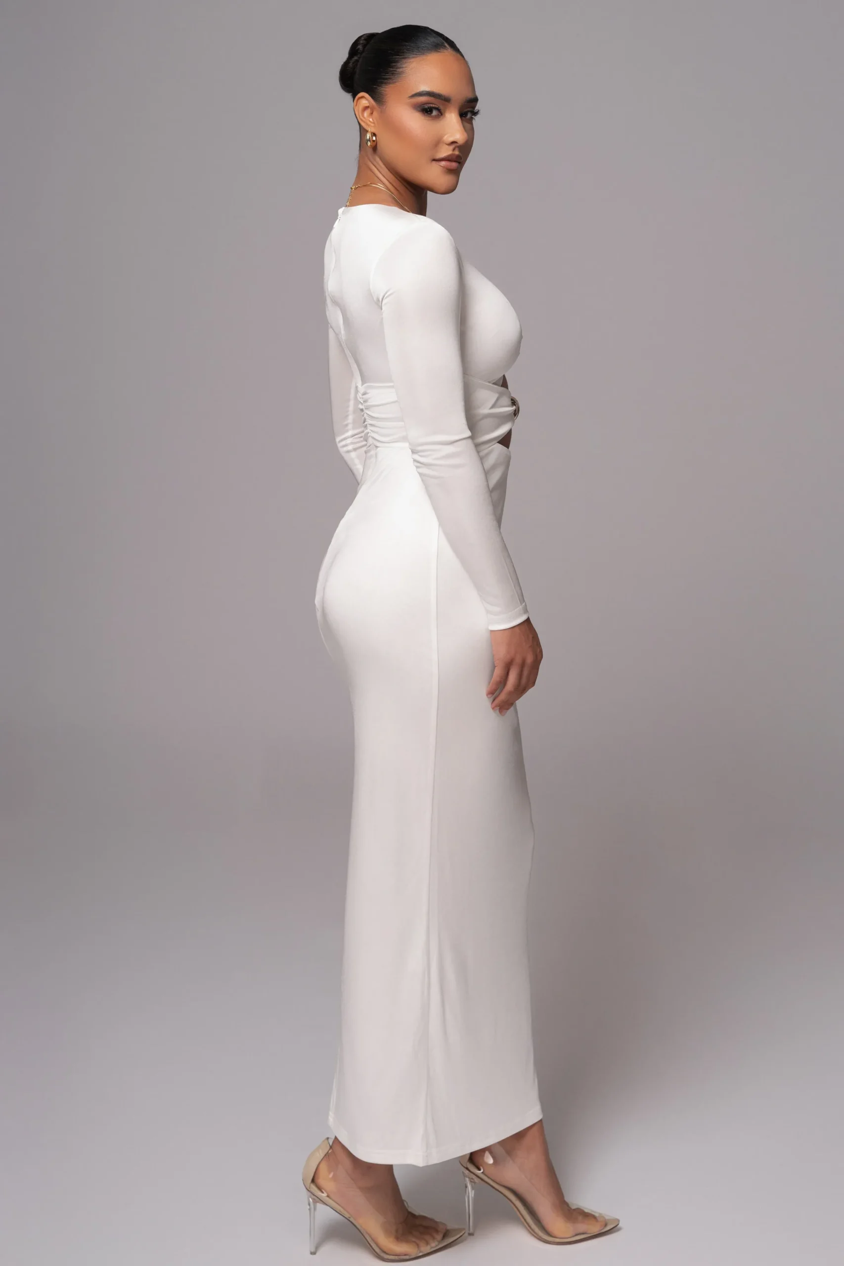 JLUXLABEL Ivory Soiree Cutout Maxi Dress