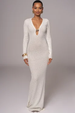 JLUXLABEL Ivory Sol Sweater Knit Dress