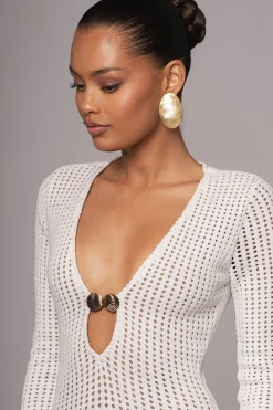 JLUXLABEL Ivory Sol Sweater Knit Dress