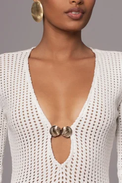 JLUXLABEL Ivory Sol Sweater Knit Dress