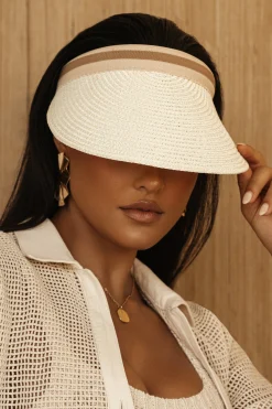 JLUXLABEL Ivory Sunny Skies Visor