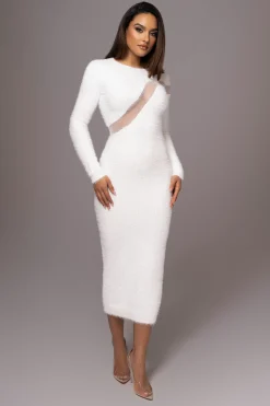 JLUXLABEL Ivory Toni Knit Maxi Dress