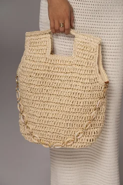 JLUXLABEL Ivory Tropica Handbag