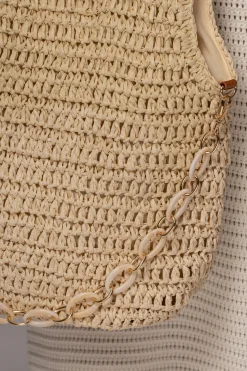 JLUXLABEL Ivory Tropica Handbag