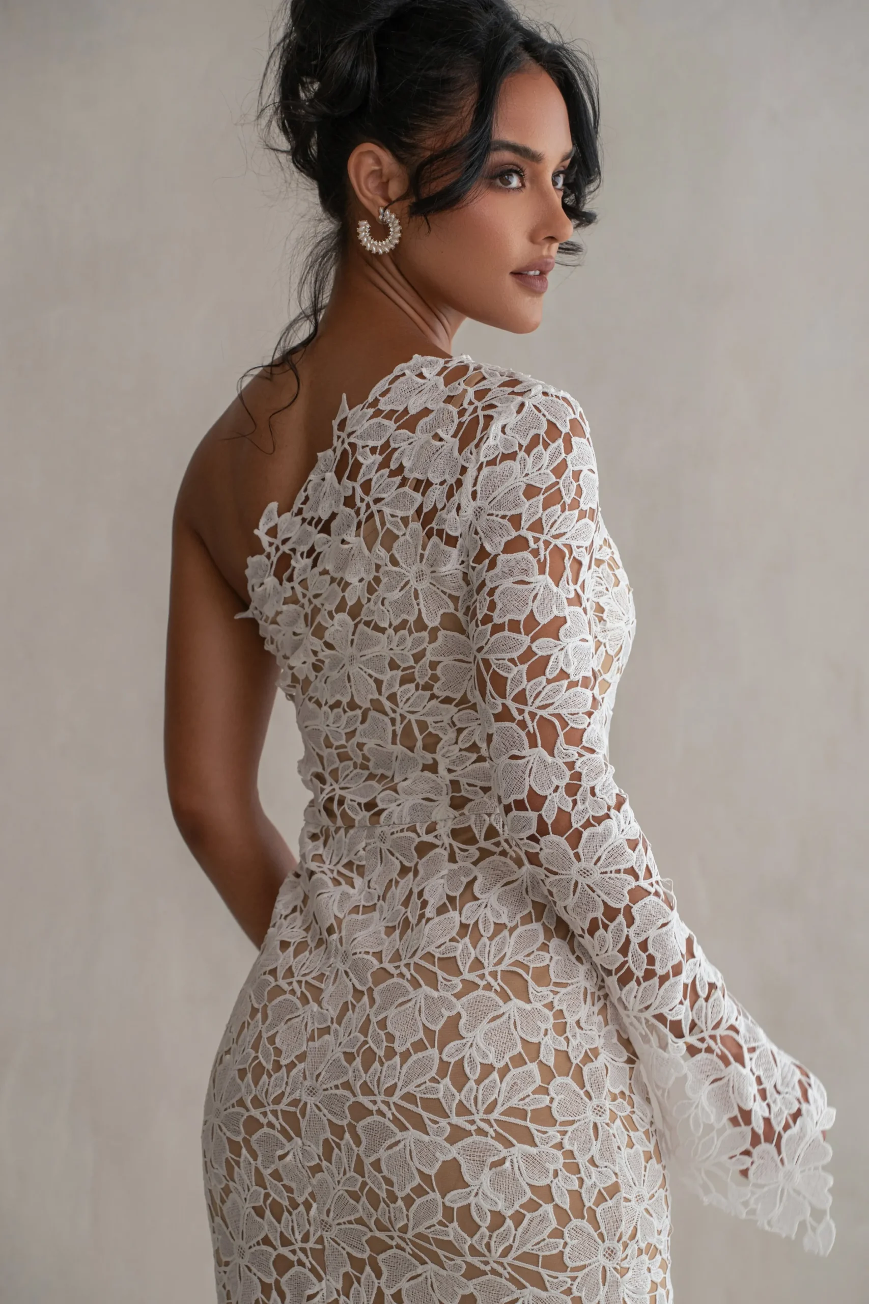 JLUXLABEL Ivory True Love Lace Dress