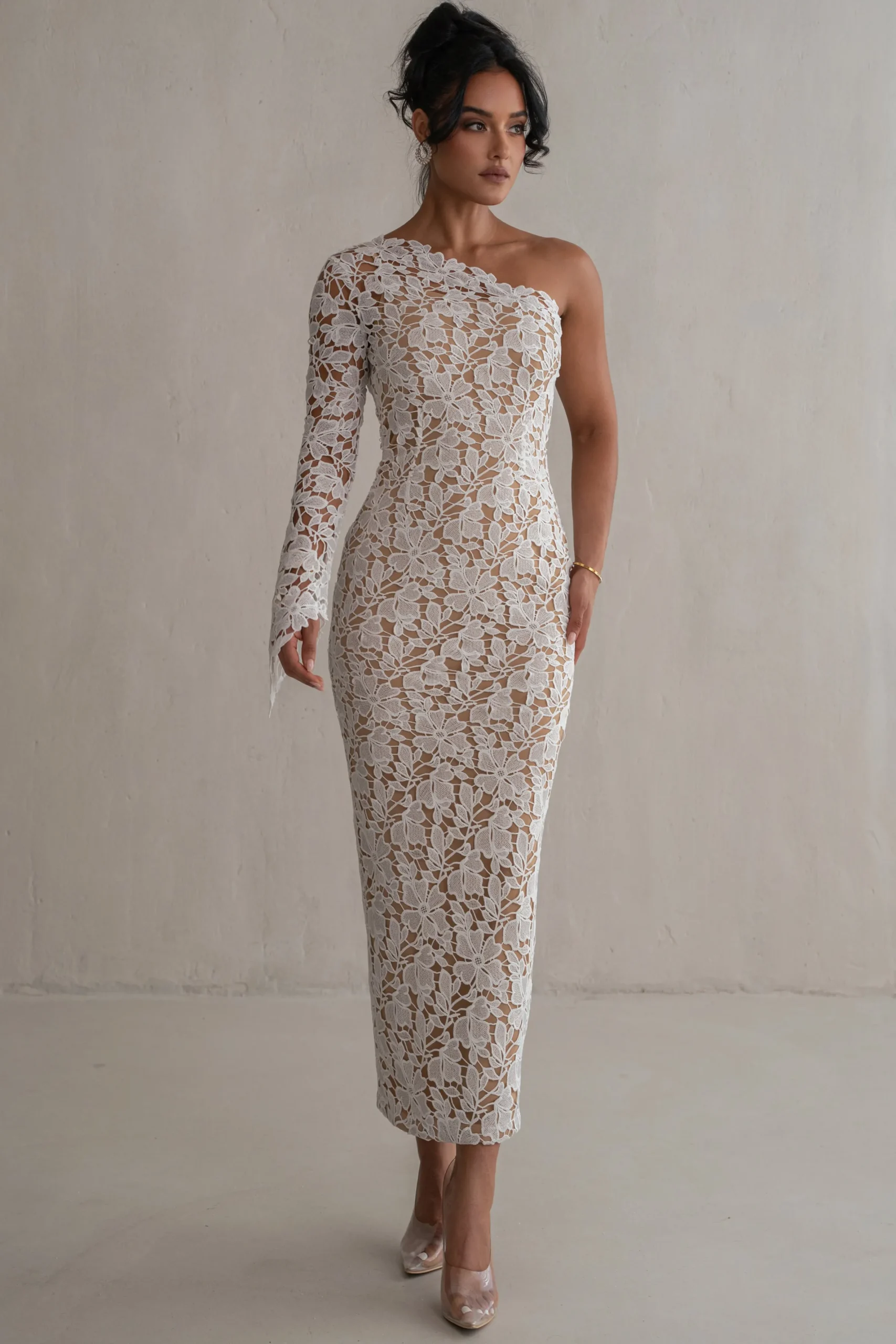 JLUXLABEL Ivory True Love Lace Dress