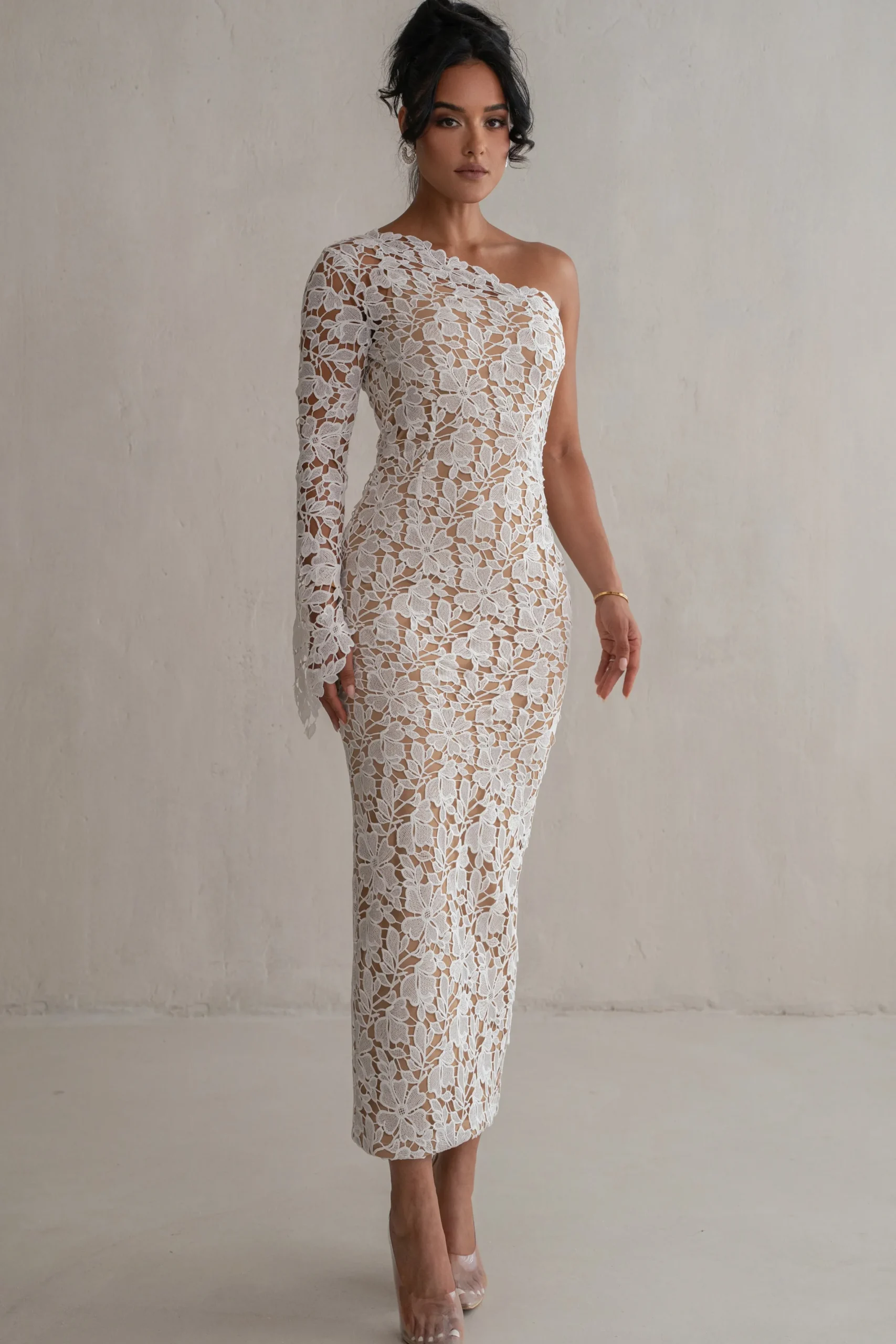 JLUXLABEL Ivory True Love Lace Dress